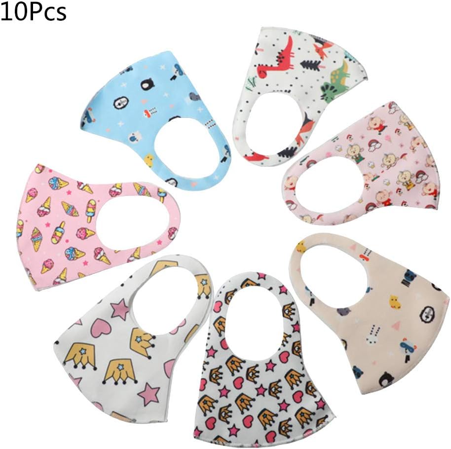 yinuiousory 10 Pcs Cotton Washable Reusable Durable Unisex Anti-dust Protection For Face for Kids