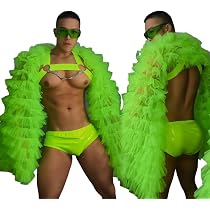 Amazon.com: HoHoHuo Bar Nightclub DS DJ Gogo Dancer Costume Men ...