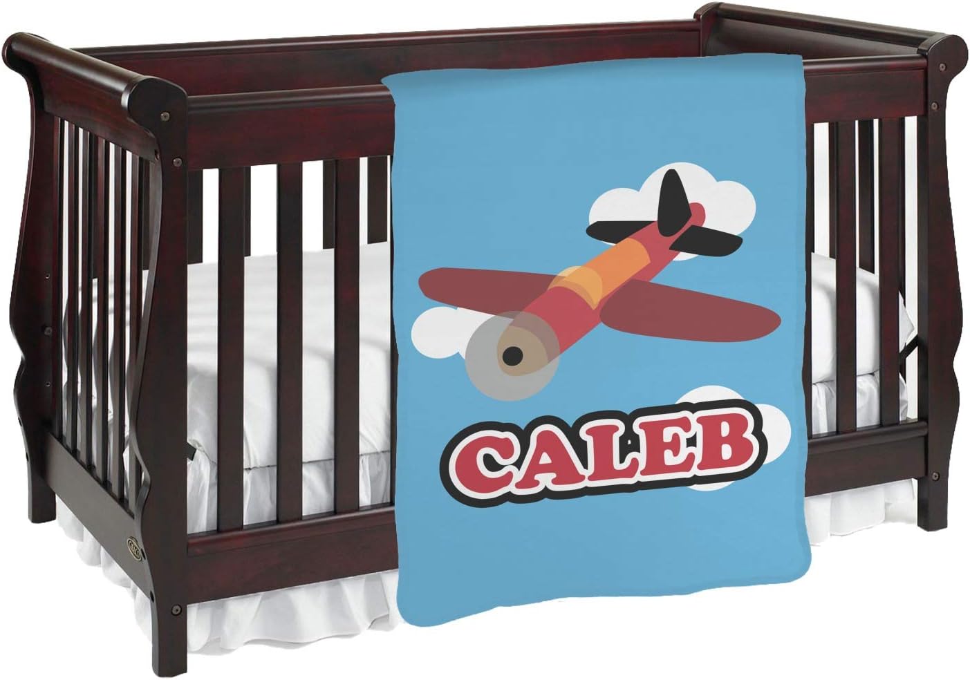 Airplane Baby Blanket (Double Sided) (Personalized) Home
