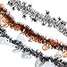 Halloween Tinsel Garland - Halloween Table Decor - Halloween Party Table Decorations Total 39 Feet 6 Pcs - Orange and Black Halloween Garland with Pumpkins Skulls Spiders Spooky for Staircase