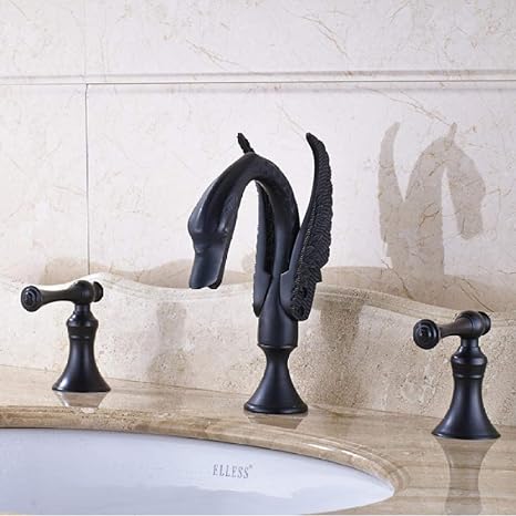 Grifo de lavabo de baño de bronce frotado con aceite tradicional