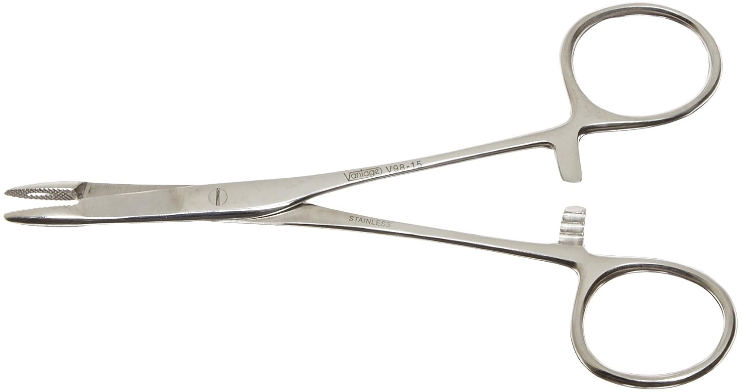 Integra Miltex Vantage V9815 Stainless Steel OlsenHegar Needle Holder with Suture Scissors, 5.