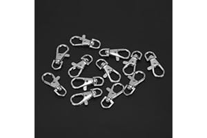 Qiilu Bird Cage Lock Clips - 12 Pcs Heavy Duty Iron Door Buckle, Anti Escape Triggers for Cages & Small Animals