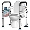 Toilet Safety Rails Adjustable Toilet Safety Frame Supports 300lb For Elderly Toilet Safety Rails Adjustable Toilet Safety Frame Supports 300lb For Elderly
