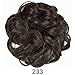 BARSDAR Messy Hair Bun Extensions Hairpiece for Women Updo Scrunchie Hair Piece (M2-33# Darkest Brown mix Dark Auburn)