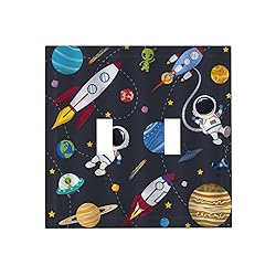 Wpshijia Rocket Planets Astronaut Blue Decorative 2