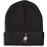 Custom Beanies for Men Pigeon B Embroidery Skull Cap Winter Hats for Women Acrylic One Size