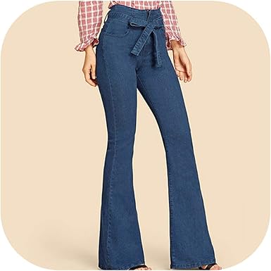 belted denim pants