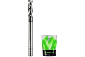 SHARPRO 4mm Shank 4mm Cutting Dia. Carbide Square End Mill 2 Flute AlCrN Coated CNC Milling Bit, Faster chip Removal, Apply for Alloy Steel, Stainless Steel and Various Cast Iron.