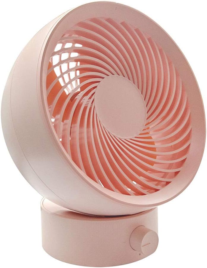 Mini Desk Fan, Small and Powerful, USB Table Fan with Stepless Variable Speed, High Velocity, Head Adjustable, for Personal Cooling and Air Circulator in Home&Office, Pink