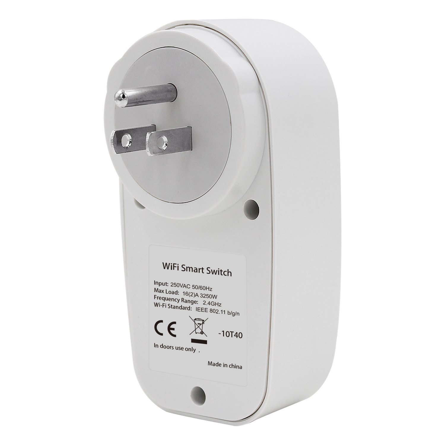 Smart Wireless WiFi Plug Socket - EVAIKON Plug Remotely Control Electrical Digital Power Timer Switch ON/OFF,Compatible with Alexa and Google home,No Hub Required,controled by Android/iOS Devices