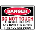 Safety Decal Unlimited Danger Do Not Touch This Will Kill You Electrical Shock Hazard High Voltage Electrocution Warning Label Sticker Decal Peel & Stick Red Black White Made in USA