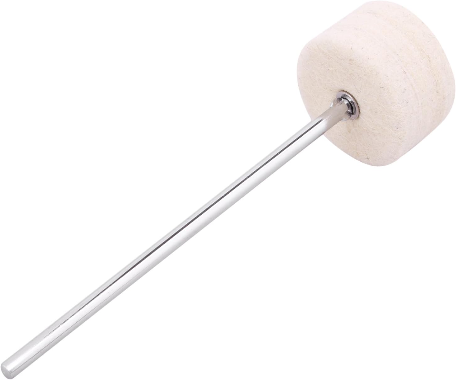 Sunflower Drum Beater Stainless Steel Shank Cream-White Felt Drum Pedal Beater