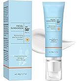 Clear Face Sunscreen SPF 50, 2 in 1 Hydrating SPF 50 Sunscreen - Free & Non-Sticky Travel Size Invisible Face Sunscreens, Bro