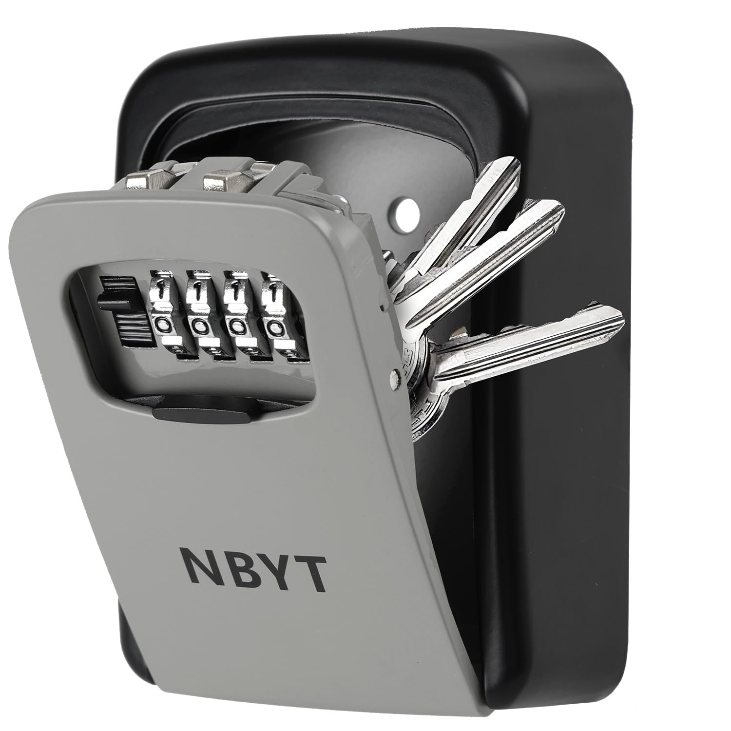 NBYT Portable Combination Lock keybox, Wall Mount,For House Keys Key Hiders to Hide a Key Outside,Waterproof Key Safe Storage Lock Box