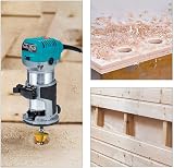 Anesty Palm Router Trimmer with 15pc 6.35mm Bit Set Woodworking Kit view 4