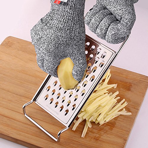YINENN Cut Resistant Gloves with High Performance Level 5 Hand Protection,Food Grade Safety Gloves for Oyster Shucking,Fish Fillet Processing,Mandolin Slicing,Meat Cutting,Wood Carving-2 Pairs(Medium)