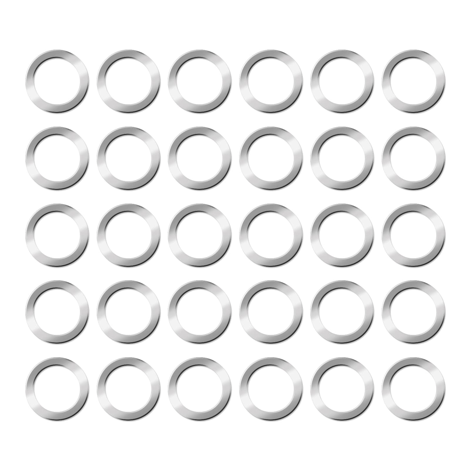 YINETTECH 30PCS Lightweight Tippet Rings Fly Fishing Trout Fishing Line Tippet Leaders Stainless Steel Small Tackle Fishing Tool Accessories 2mm 25LB