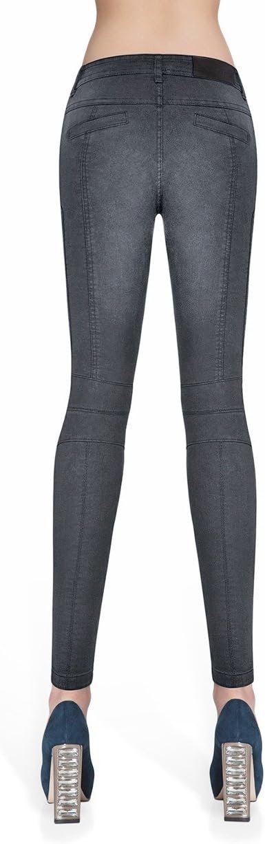 Blue Bottom Leggings Sexy Handmade Black Size L - Image 5