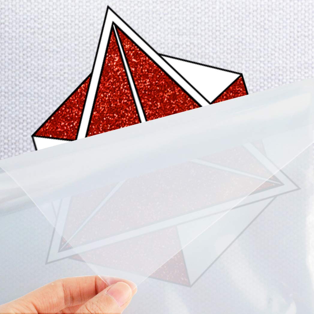 Glitter Heat Transfer Vinyl, Miayon Adhesive Vinyl Iron on HTV for T-Shirts Sports Clothing Garments or Heat Press Machine 9.8x59inches