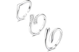 SFONI 3Pcs Toe Rings for Women, Adjustable Open Toe Ring 18K Gold Cubic Zirconia Daisy Flower Simple Thin Band Hug Rings Stackable Hawaiian Summer Beach Foot Jewelry Set