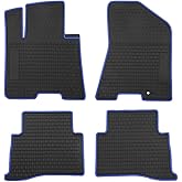 Megiteller Car Floor Mats Custom Fit for Kia Sportage 2022 2021 2020 2019 2018 2017/2019-2021 Hyundai Tucson Odorless Washable Heavy Rubber (All Weather) Floor Liners Blue