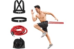 OYINDIZ Resistance Explosive Training Rope Force Acceleration Speed Cord Improve Power, Agility, Strength Track and Field Equipment Football Multi-Directional Training Equipment …