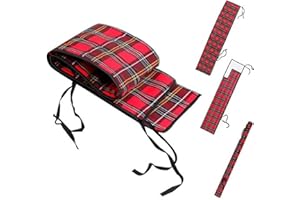 M MAXIMUMCATCH Maxcatch Fly Rod Sock, Thicken Cotton Fabric Protector Rod Cover with 4 Compartments, for 9ft/10ft 4-Sec Fly R