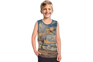 DISNIMO Boys Tank Top Shirts Little Kids Sleeveless Athletic T-Shirts Lightweight Summer Tops