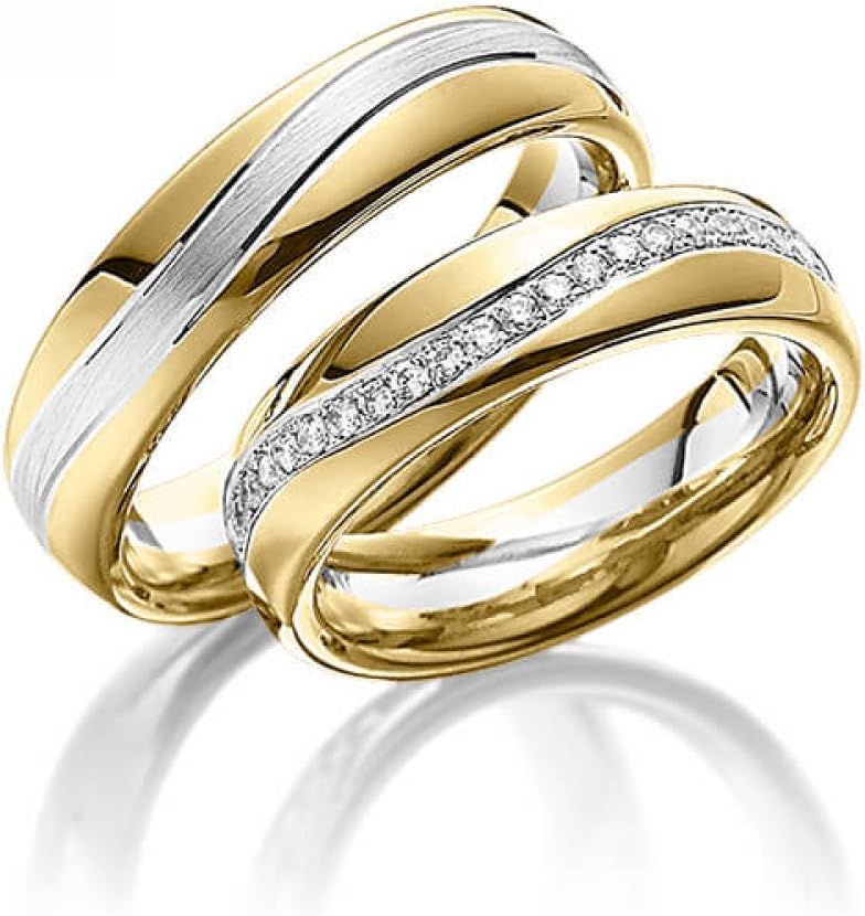 His & Hers Matching Set Titanium Steel Wedding Band Ring Sold by Pair, Free Engraving