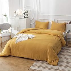 Houseri Mustard Yellow Comforter Set Queen Dark