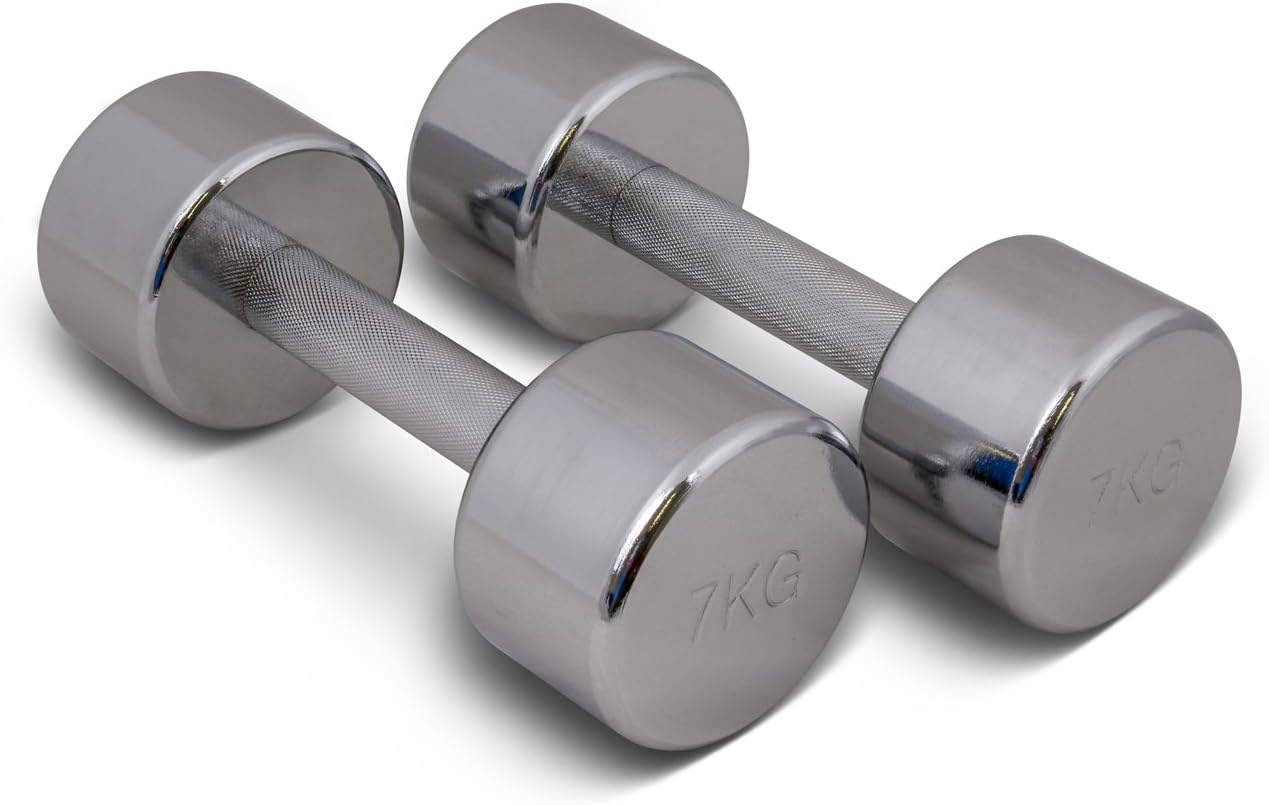 trenasSingle or a Pair Chrome Dumbbell - Dumbbells - 1.00 kg to 25.00 kg