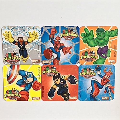 Spider-Man and Friends Refrigerator Magnets, 6 Marvel Fridge Party Favors