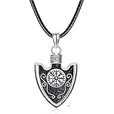 VONALA Sterling Silver Urn Necklace for Ashes Elephant/Owl/Tree of Life/Arrowhead Pendant Necklace Cremation Jewelry Memorial Bereavement Keepsakes Gifts for Men Women