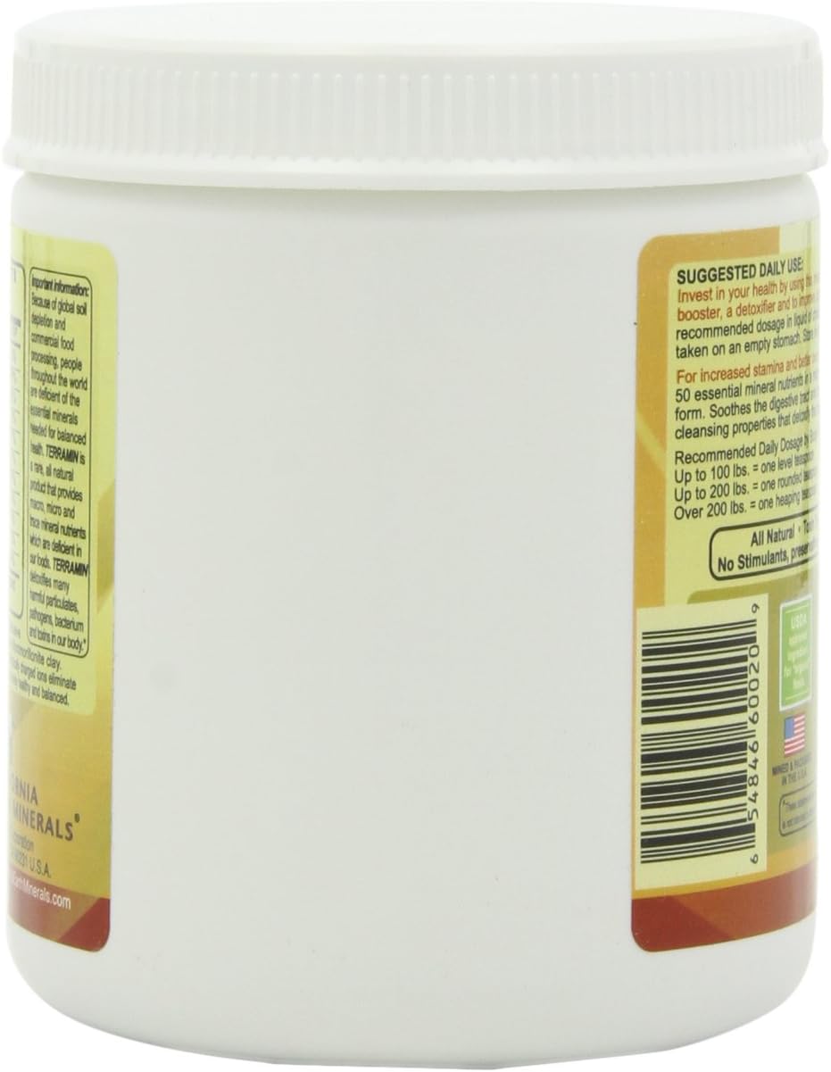 Ion Charged Terramin Mega-Mineral Supplement & Internal Detoxifier/Cleanser, 1-Pound Powder Jar: Health & Personal Care