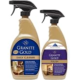Granite Gold Daily Cleaner 32oz &amp; Polish Spray 24oz for Granite, Marble, Quartz &amp; Natural Stone Surfaces