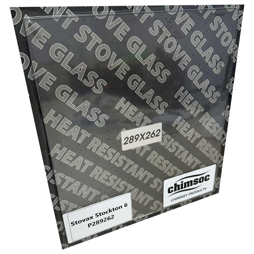 Chimsoc Replacement Stove Glass - Stovax Stockton 6 (289mm x 262mm Rectangular)