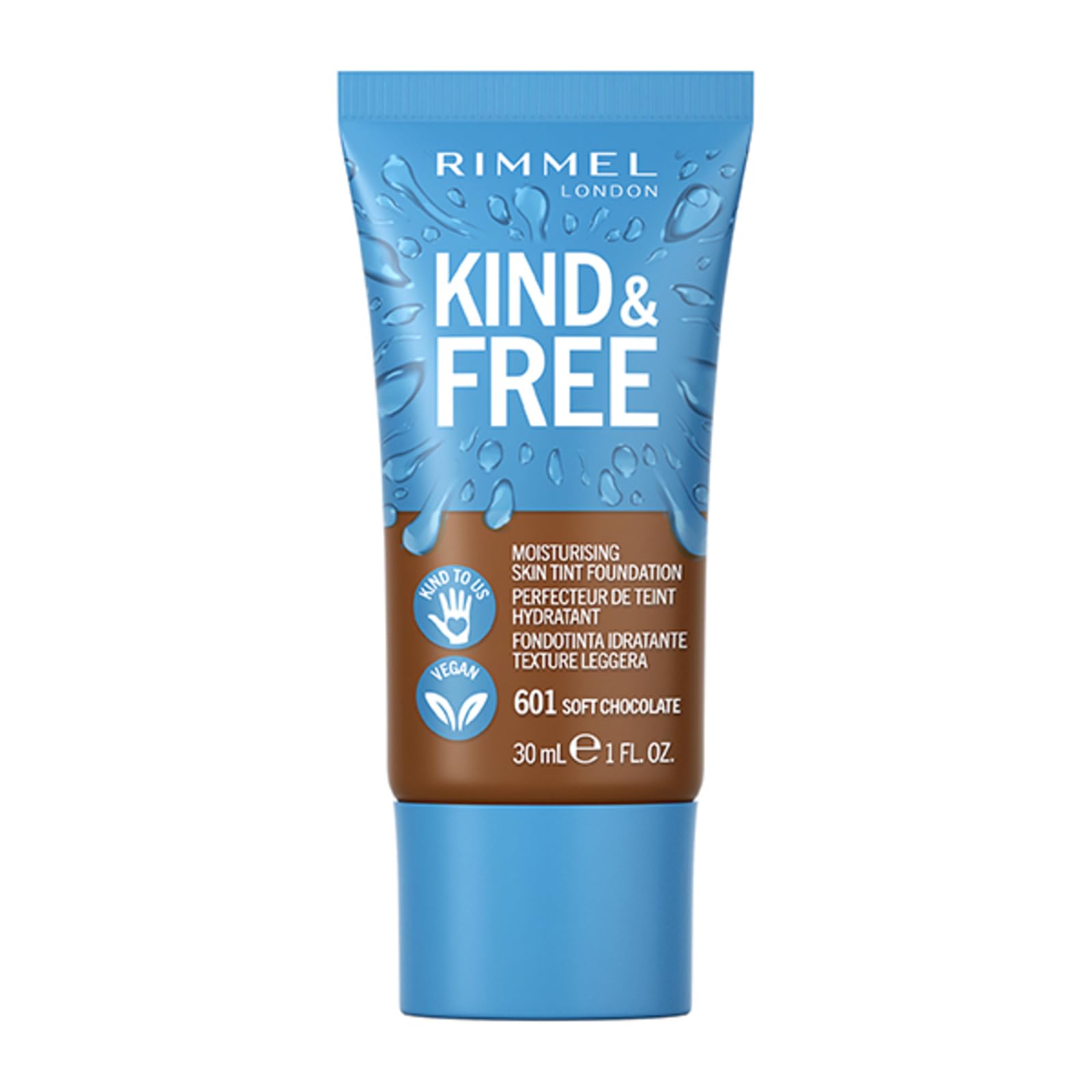 Rimmel Kind + Free Moisturising Skin Tint Foundation, Soft Chocolate 601 — image 1