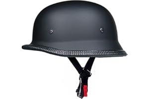 GFUERUFQ German Pilot Helmet,Motorcycle Helmet,Personality Vintage DOT Approved, Half Helmet Motorcycle Cruiser Scooter Cool Helmet