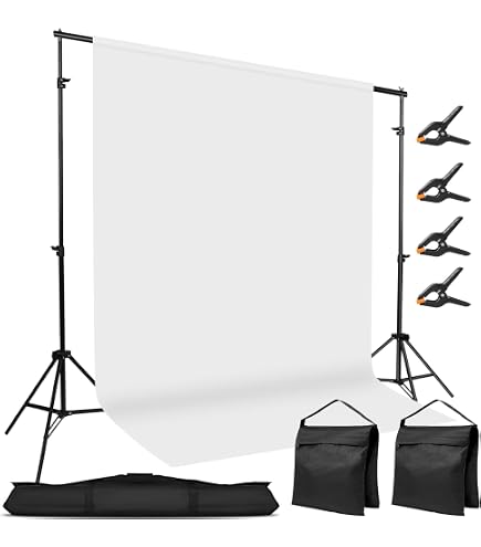 Linco 9x13ft Black Muslin Backdrop With Stand Kit For Photography - LK263