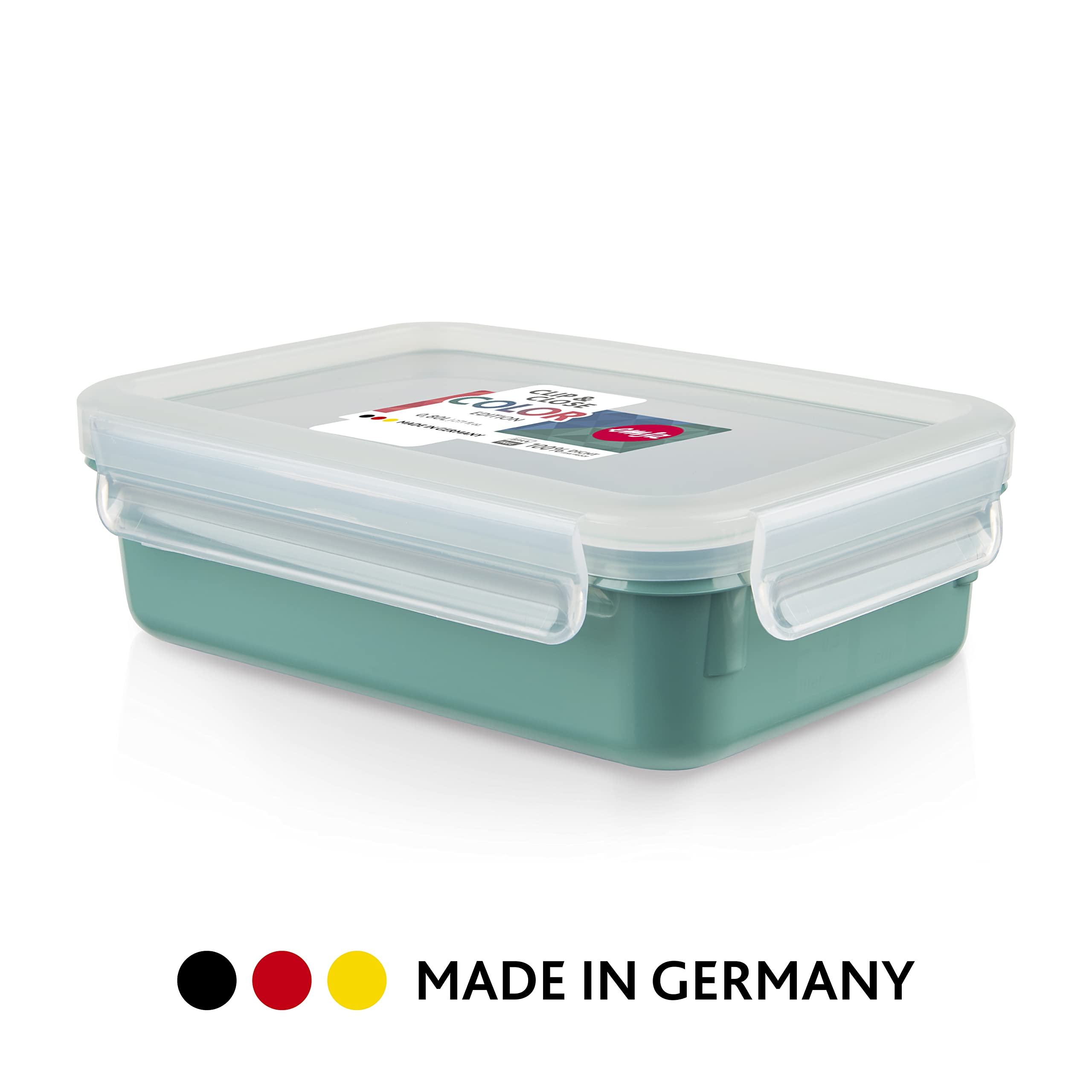 Emsa N10123 Clip & Close Color Edition Frischhaltedose | 0,55 Liter | 100% auslaufsicher/hygienisch | BPA-frei | spülmaschinen-, mikrowellen- und gefriergeeignet | Koralle 8