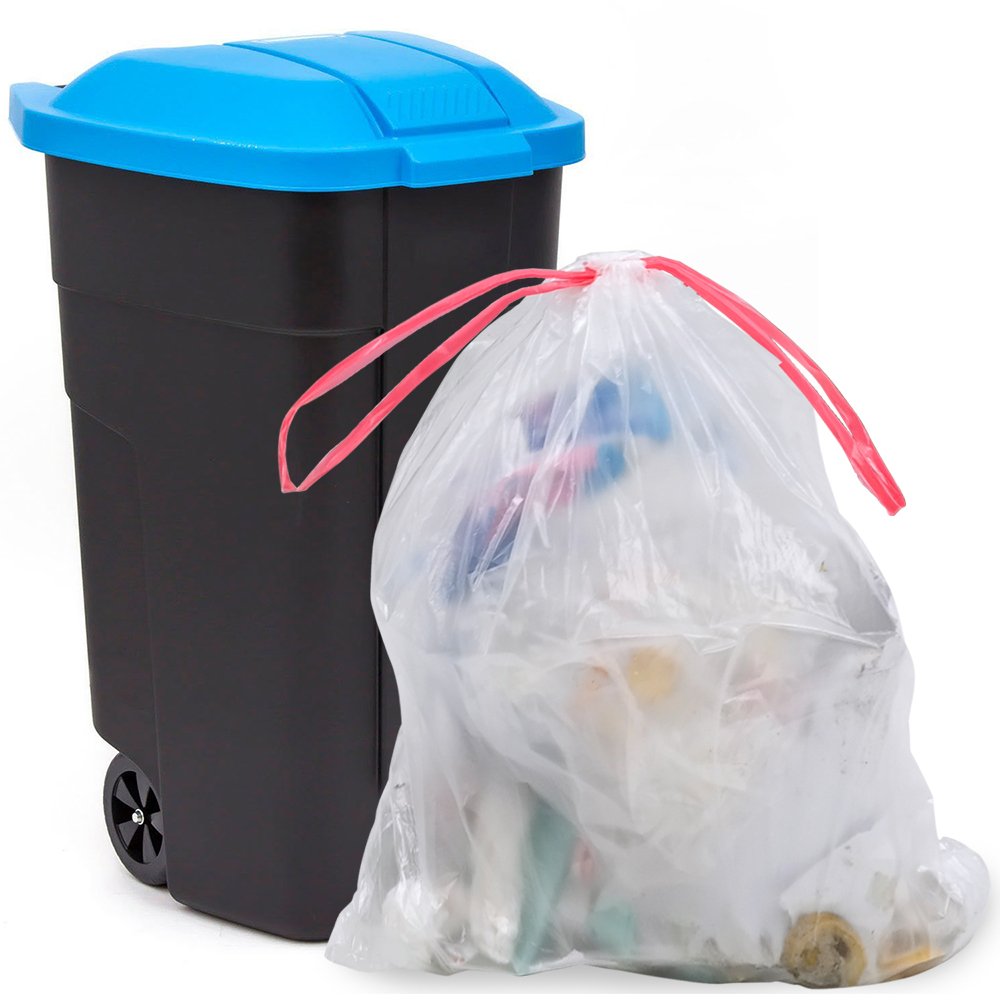 Jekiyo 13 Gallon Drawstring Clear Trash Bags, 120 Counts eBay