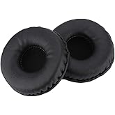Tosuny 1 Pair 70mm Universal Replacement Earpads for Headphones, Soft Foam Ear Cushion Headset Cover Case, Black