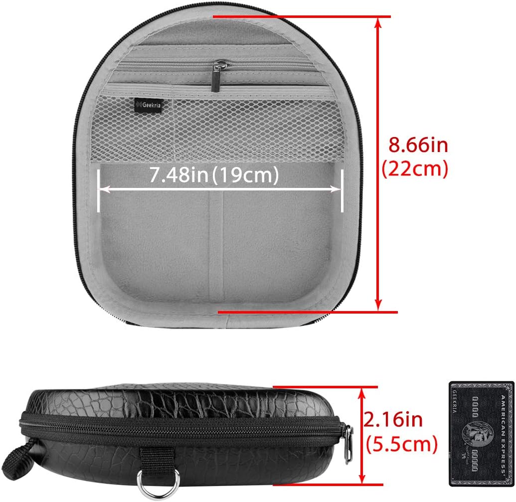 Geekria Shield Headphones Case for Lay Flat On-Ear Headphones, Replacement Hard Shell Travel Carrying Bag with Cable Storage - Image 5