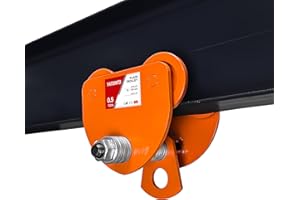 YATOINTO 1100LBS Beam Trolley, 0.5 Ton Capacity 4 Wheels Push Manual Trolley, I Beam Trolley Heavy Duty, Dual Track Rollers for I Beams & Chain Hoists Lifting