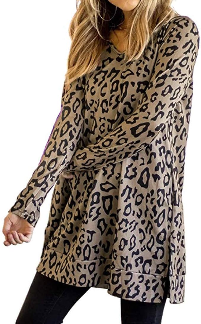 leopard sweatshirt dress