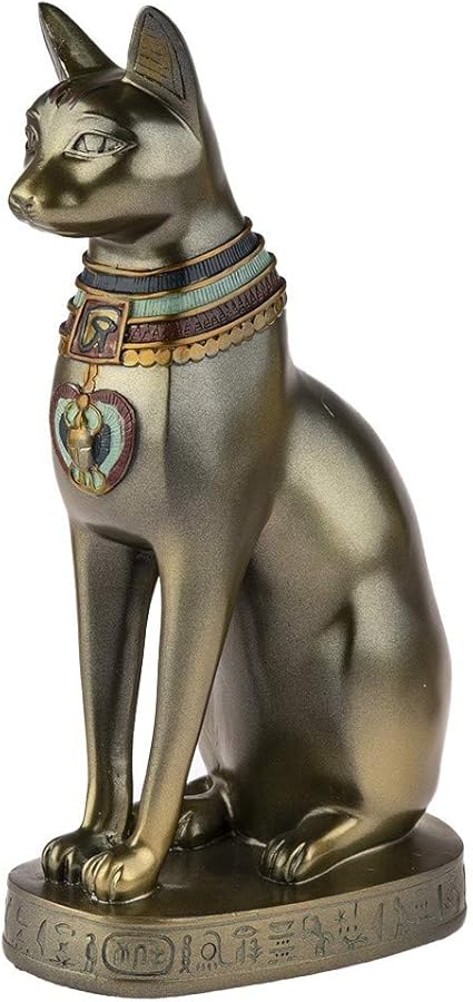 Lachineuse Grande Statuette Deesse Bastet Chat Hauteur 19 Cm Amazon Fr Cuisine Maison