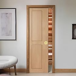 Round Pocket Door Lock with Keys Brushed Gold