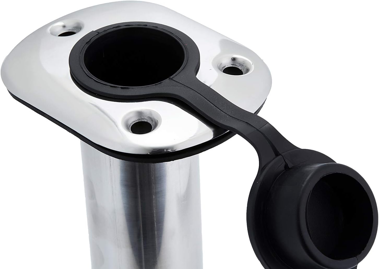 Order Huang 90 Degree Flush Mount Marine Boat Yacht Stainless Steel 304 Fishing Rod Holders With Rubber Cap Pvc Liner Gasket Outlet Store