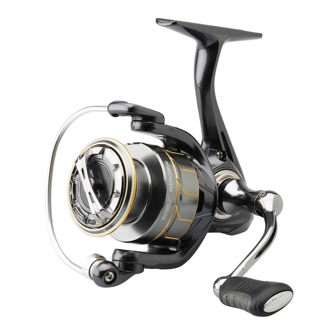 Mitchell MX3SW Spinning Reel, Fishing Reel, Spinning Reels, Sea - Inshore/Nearshore Fishing, The Ideal Sea Fishing Reel for a Wide Range of Applications, Unisex, Silver and Gold, 7000